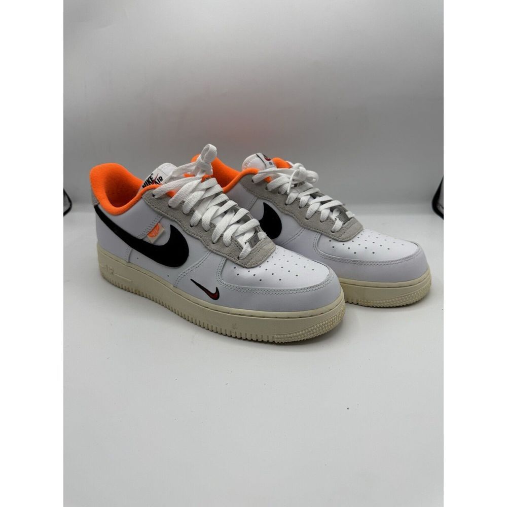 NIKE AIR FORCE 1 07 LV8 WHITE-BLACK-COCONUT MILK "HOOPS" SZ 10.5 [DX3357-100]